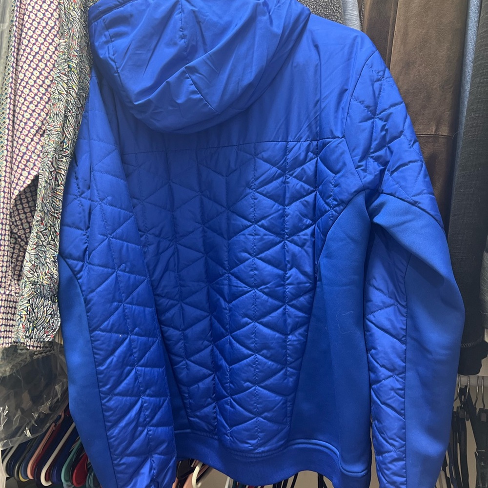 Under Armour Royal Blue Quilted Hooded Puffer Jacket - Picture 2 of 3